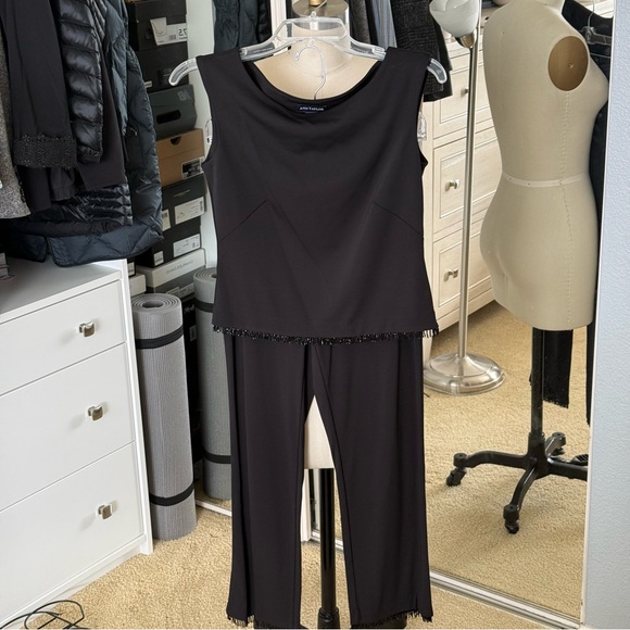 NWT Ann Taylor Black 2 pcs Set Sequined Fringe Size:  2 - Picture 16 of 16